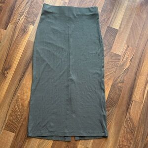 Dynamite Woman’s Size S Olive Ribbed Midi Pencil Skirt NWT